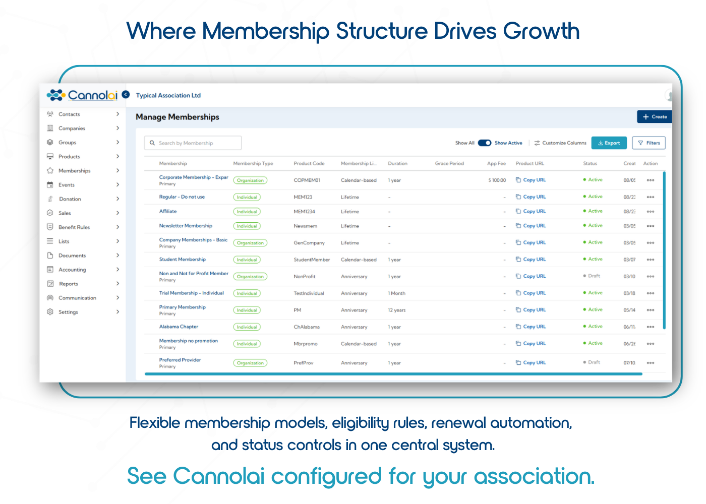 Membership UI for Demo Page